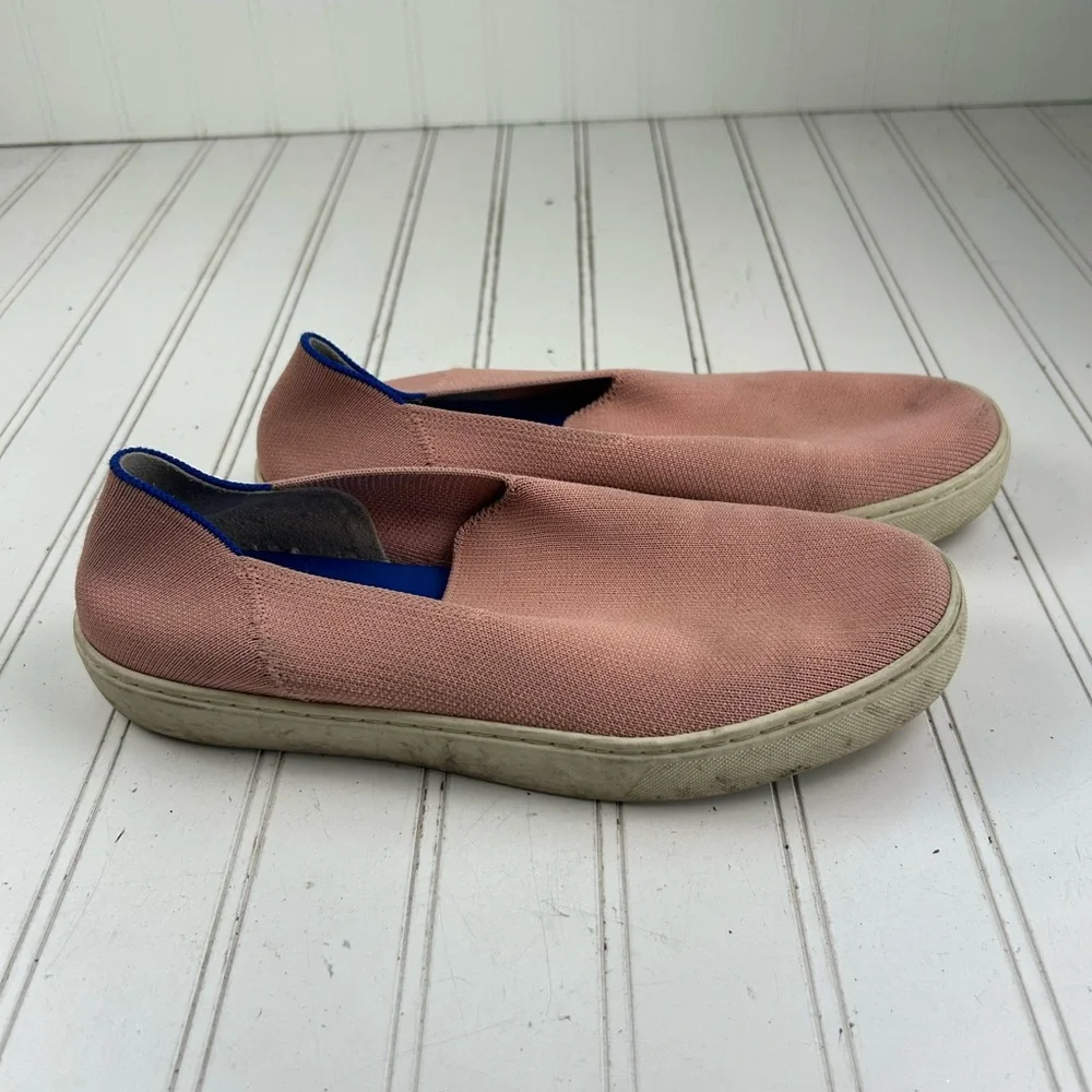 Rothy's Womens The Sneaker Coral Pink Slip On Comfort Shoes Size 9